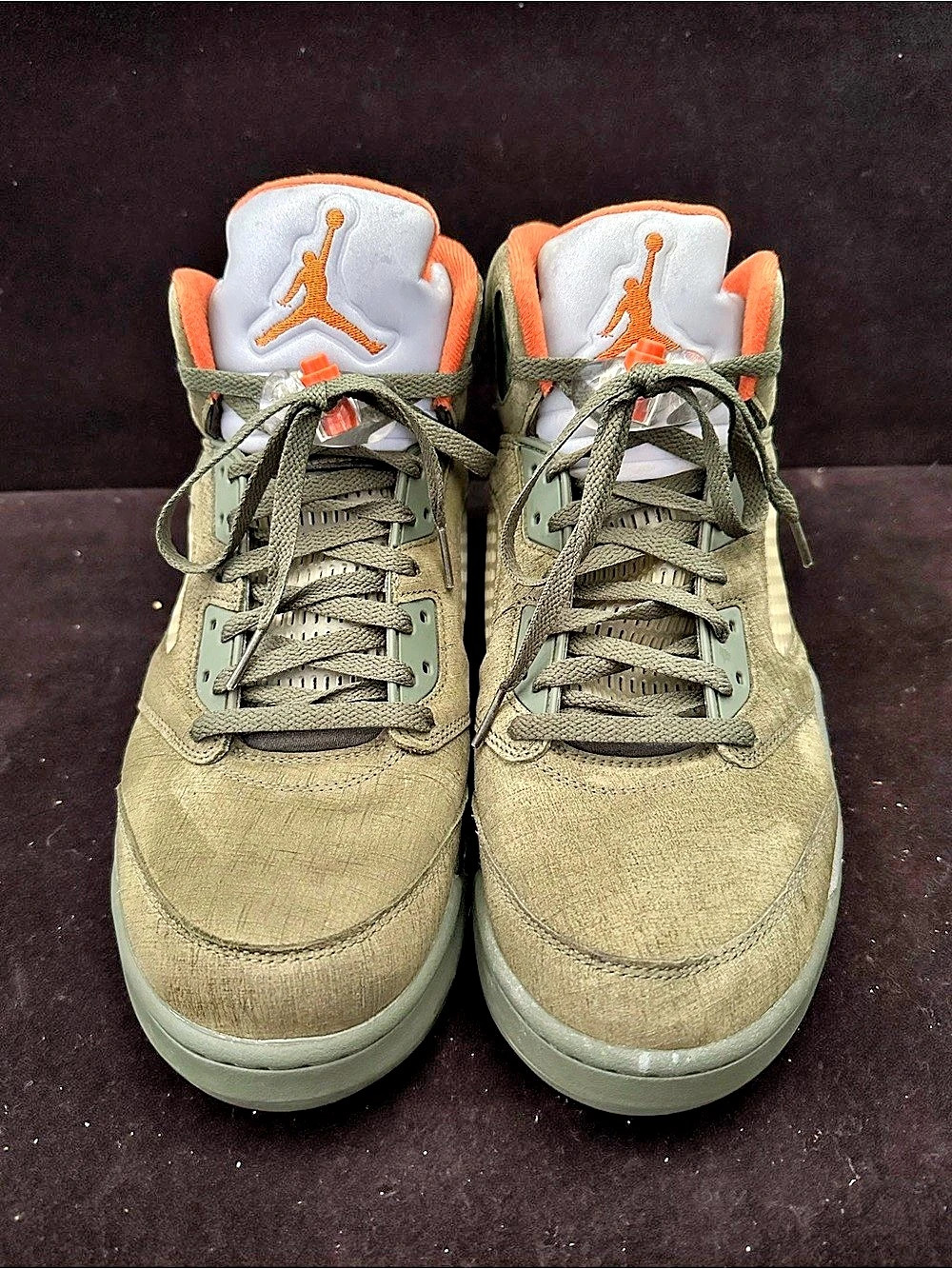 Jordan Air Jordan 5 Retro Olive Men's Sneakers US 13 Green & Orange
